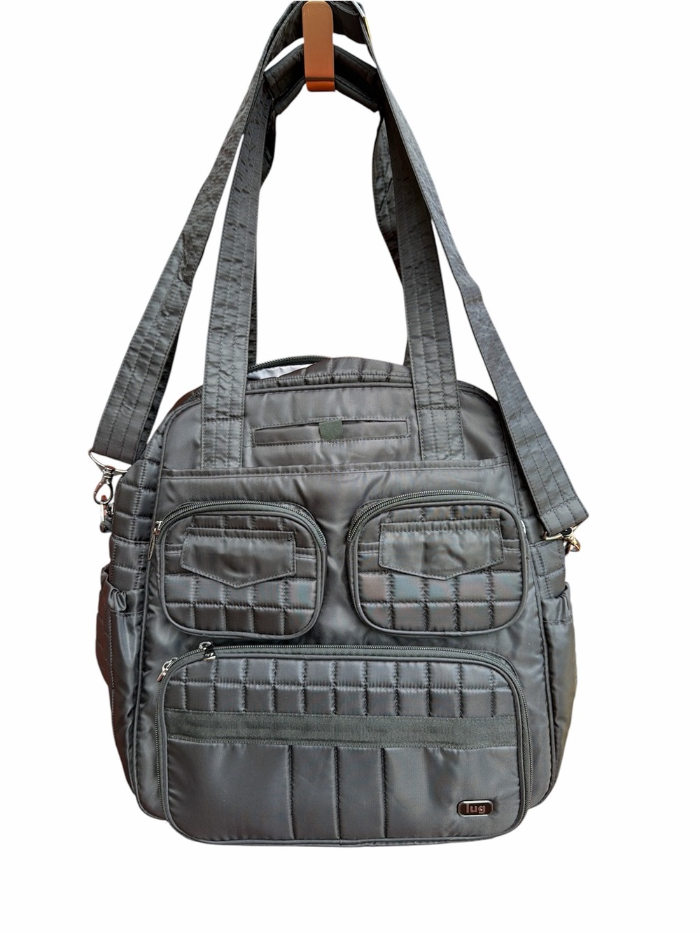 Lug Puddle Jumper Quilted Midnight
Black Convertible Tote Bag NWT